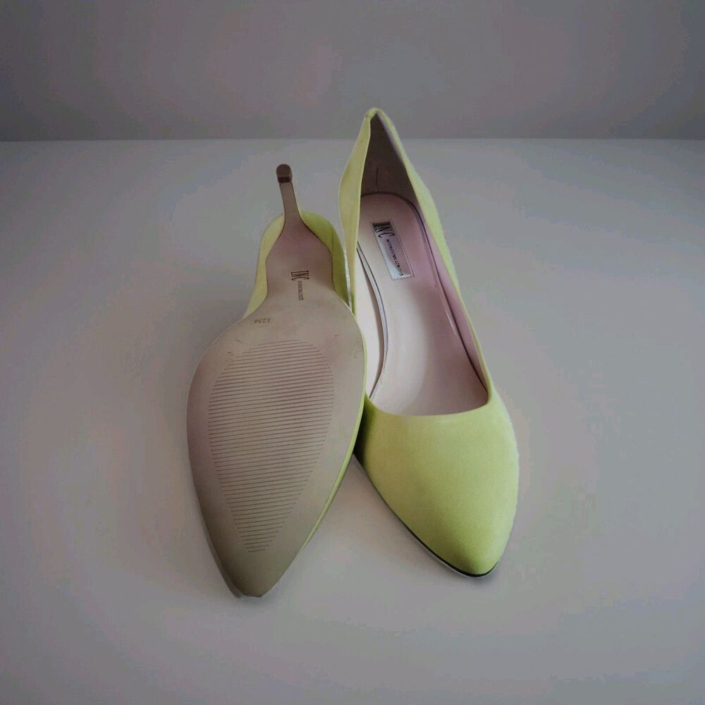 INC Suede Charteuse Pumps - Picture 4 of 4